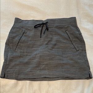 Striped Black and White Women's Skort